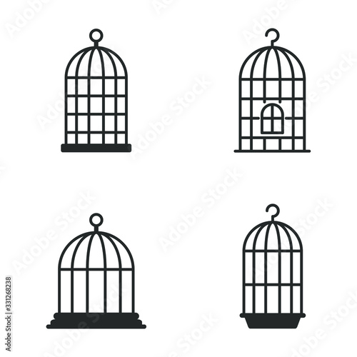 Bird cage icon template color editable. Bird cage symbol vector sign isolated on white background illustration for graphic and web design.