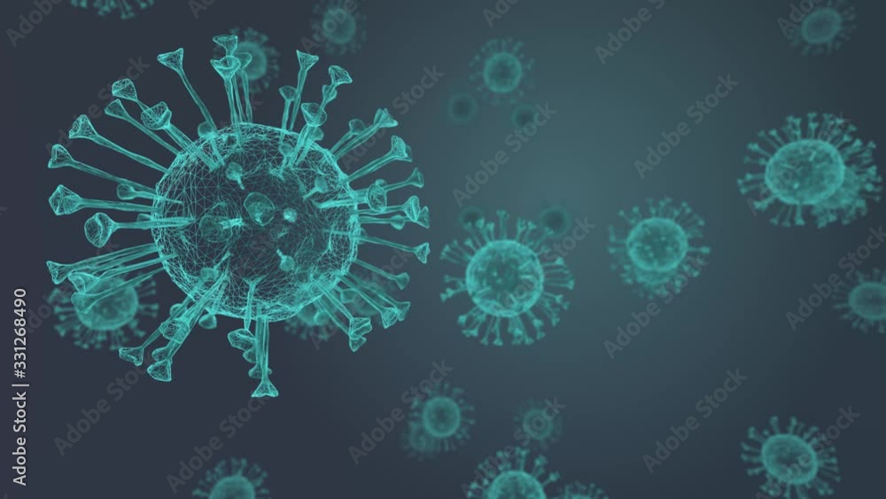 3d animated microscopic view of the corona virus SARS2covid19 3d animated microscopic view of the corona virus SARS2covid19