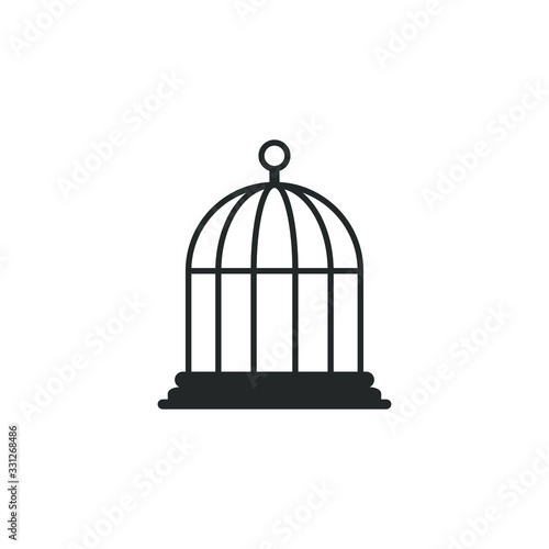 Bird cage icon template color editable. Bird cage symbol vector sign isolated on white background illustration for graphic and web design.