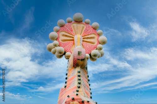 Famous Gaudi statues in Barcelona