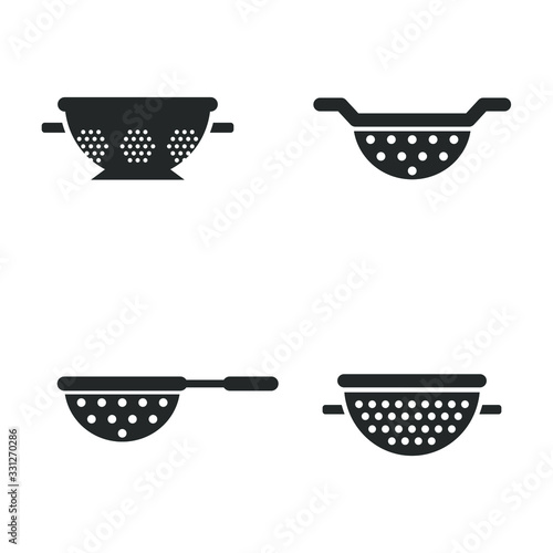 colander icon template color editable. colander symbol vector sign isolated on white background illustration for graphic and web design.