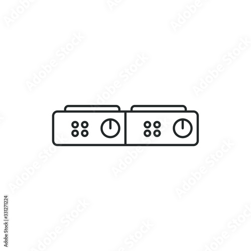 Gas Stove icon template color editable. Gas Stove symbol vector sign isolated on white background illustration for graphic and web design.