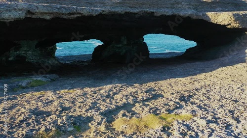 Cave of La Ojerada, Ajo, Bareyo Municipality, Cantabrian Sea, Cantabria, Spain, Europe photo