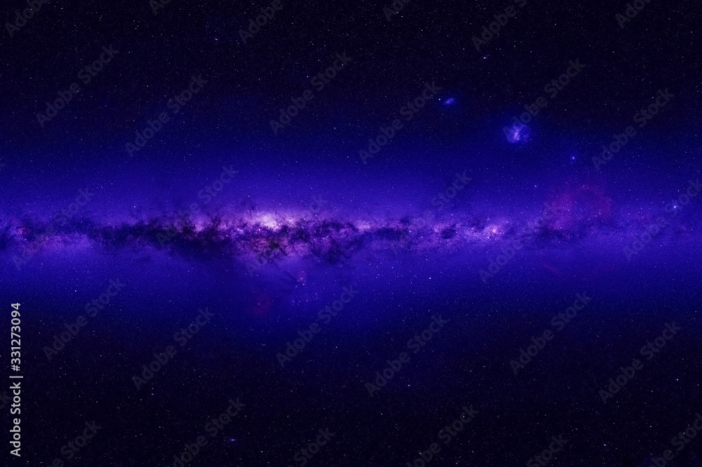 Fototapeta premium A beautiful blue galaxy in deep space. Elements of this image furnished by NASA