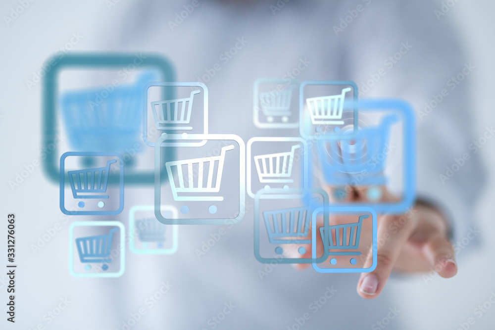 Shopping cart as part of the network in hand . The concept of Innovation in e-Commerce. Shopping cart as part of the network in hand . The concept of Innovation in e-Commerce.