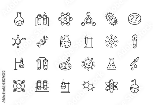 Fototapete Medical science icons