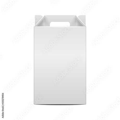 Folding package vine bottle Template. Vector Illustration of Gift craft Box for Design, Website, Background, Banner. Front view