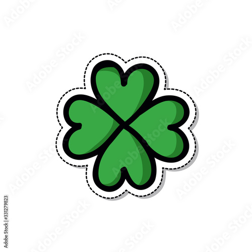 clover doodle icon, vector illustration
