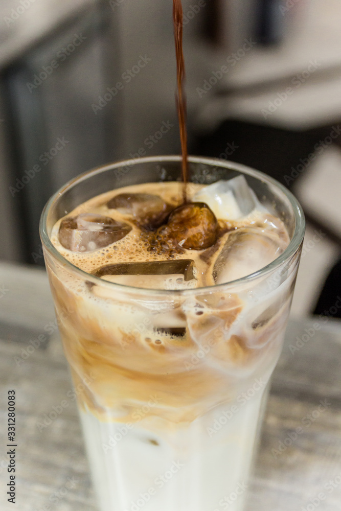 a fascinating process of making coffee. the barista knows a lot about this. a fascinating process of making coffee. the barista knows a lot about this.