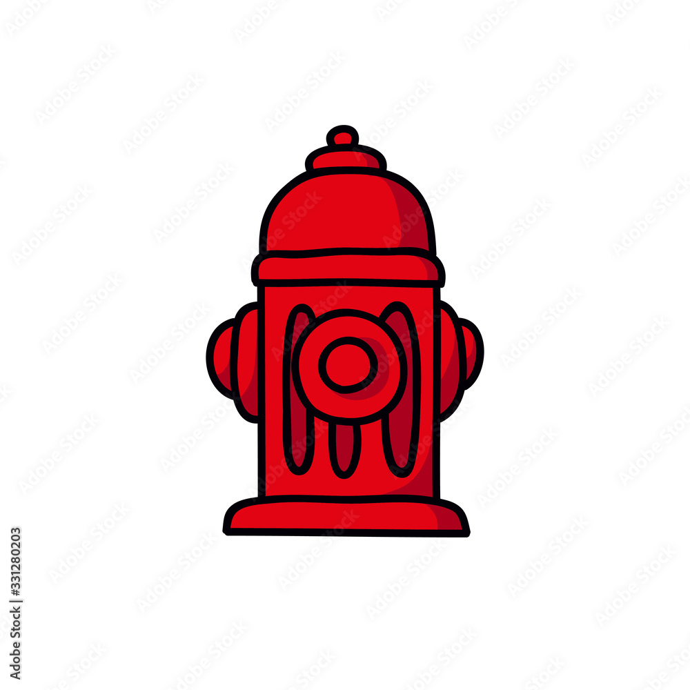 fire hydrant doodle icon, vector illustration fire hydrant doodle icon, vector illustration