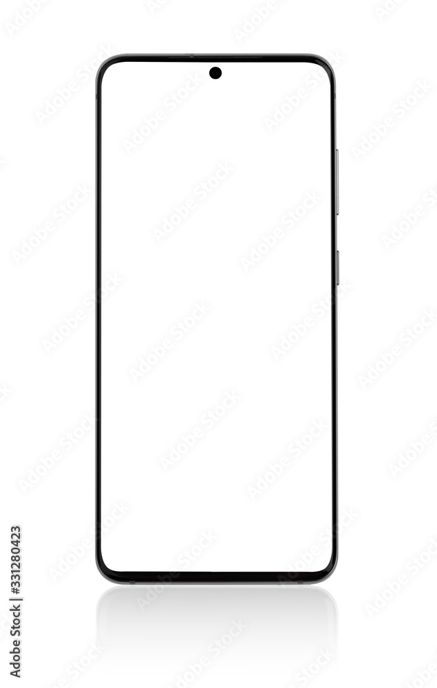 Smartphone with a white screen. Smartphone with blank screen Isolated on a white background. Smartphone with a white screen. Smartphone with blank screen Isolated on a white background.