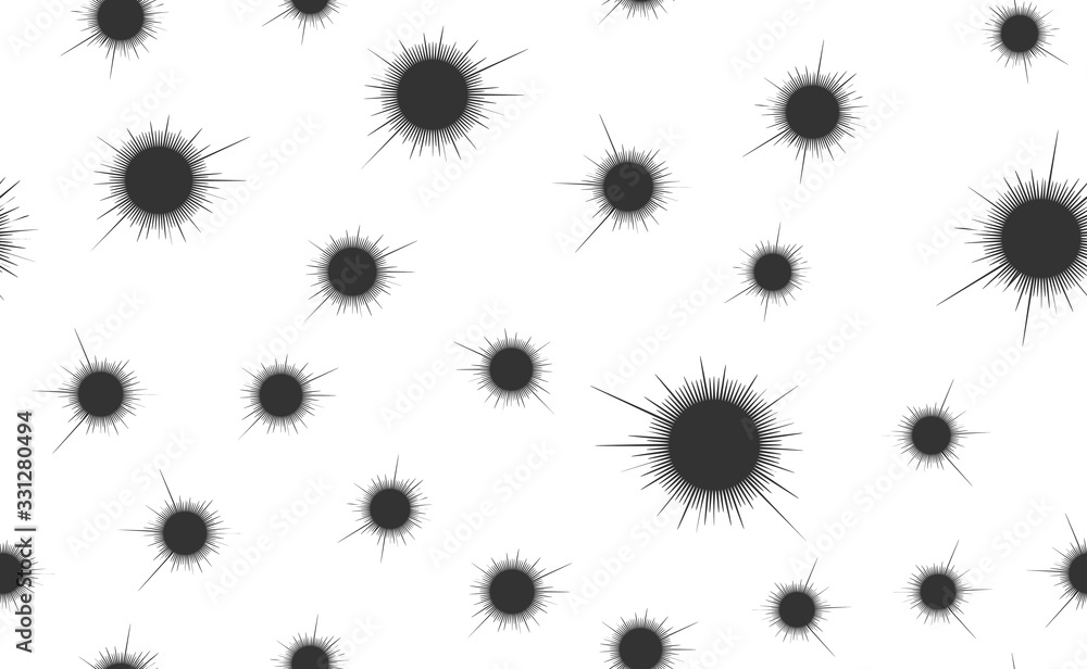 Seamless texture of coronavirus on a white background