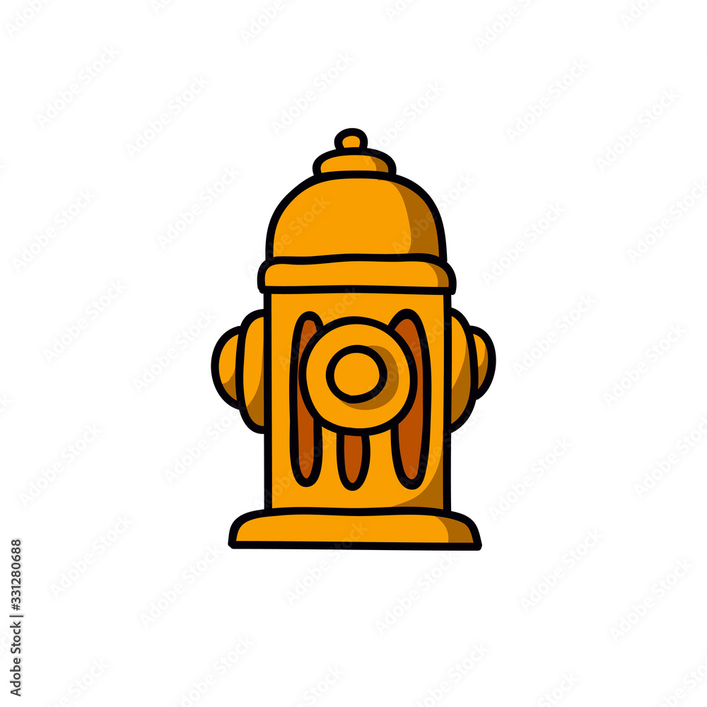 fire hydrant doodle icon, vector illustration fire hydrant doodle icon, vector illustration