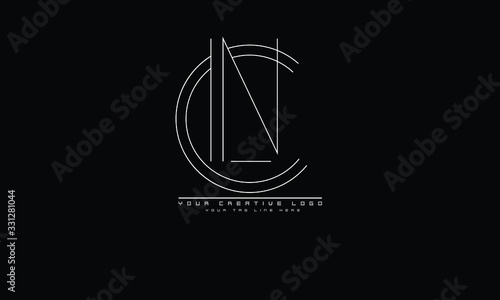 CN NC abstract vector logo monogram template