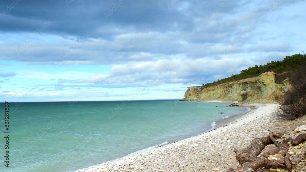Eroded limestone coastline on the island of Gotland in Sweden Eroded limestone coastline on the island of Gotland in Sweden
