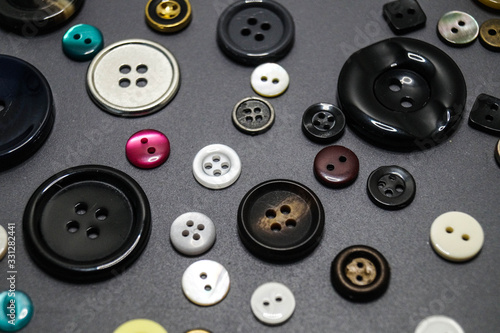 random buttons on grey backround