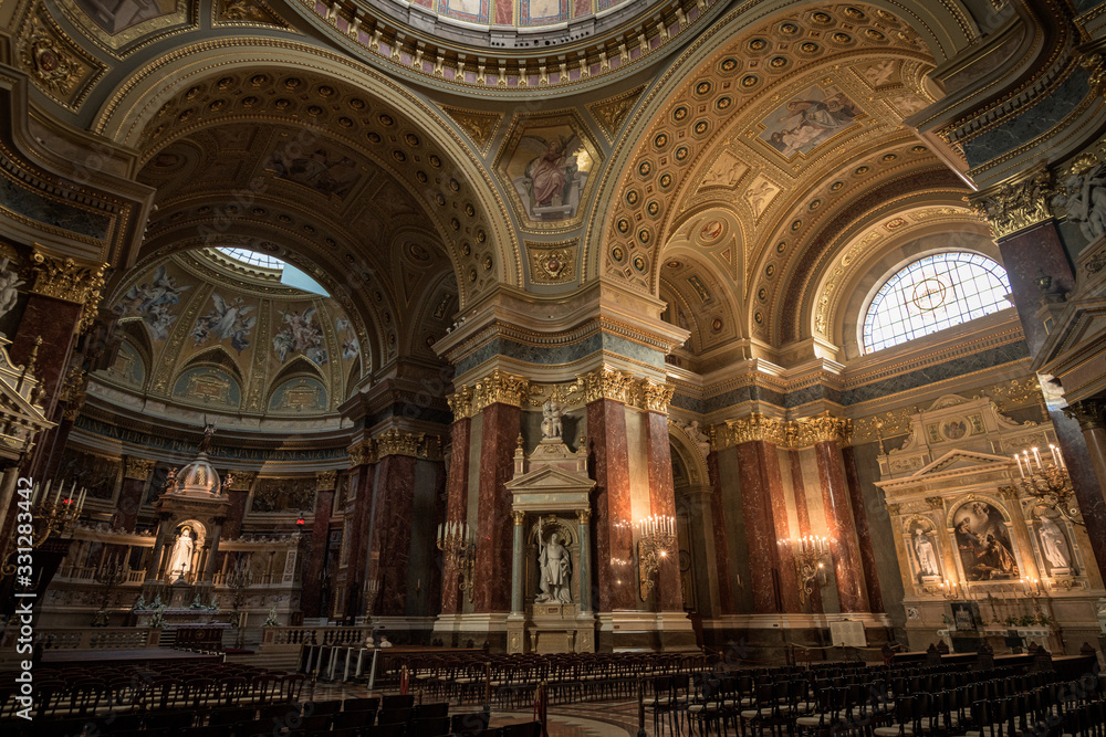 St Stephen's Basilica, view from inside, Budapest Hungary