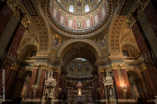 St Stephen's Basilica, view from inside, Budapest Hungary
