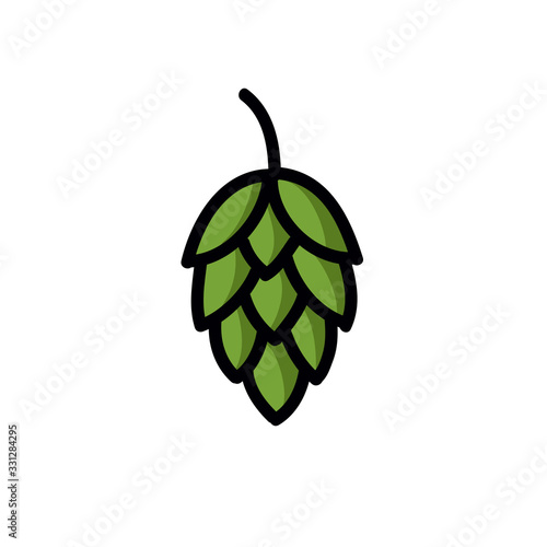 hops doodle icon, vector illustration