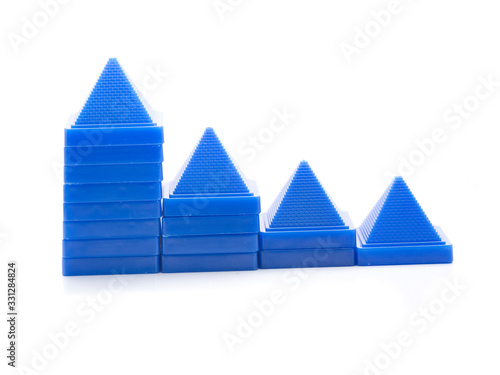 a pyramid blue line