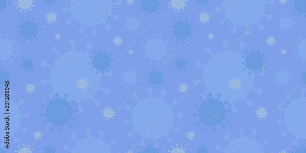 Coronavirus disease 2019 COVID-19 seamless pattern. SARS-CoV-2 background, wallpapaper, print texture for banner, flyer, article. Medical concept of bacteria, microbe, infection, virus cell test. Coronavirus disease 2019 COVID-19 seamless pattern. SARS-CoV-2 background, wallpapaper, print texture for banner, flyer, article. Medical concept of bacteria, microbe, infection, virus cell test.