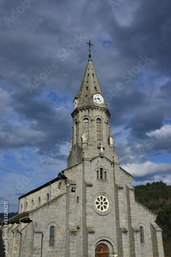 Eglise du XIXè siècle (1889) de Chanéac (07310), département de l'Ardèche en région Auvergne-Rhône-Alpes, France