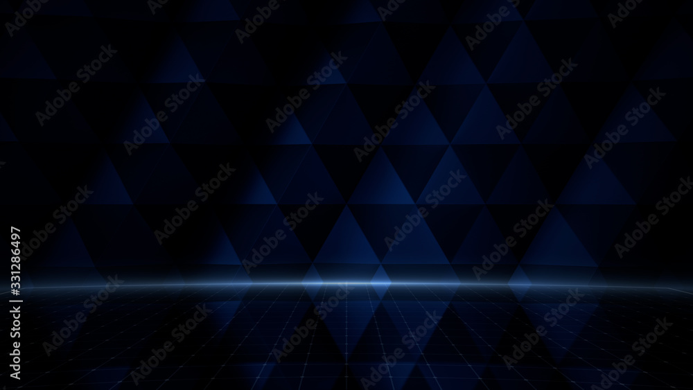 Simple Design Geometric Stage Theater business 3D illustration background.
