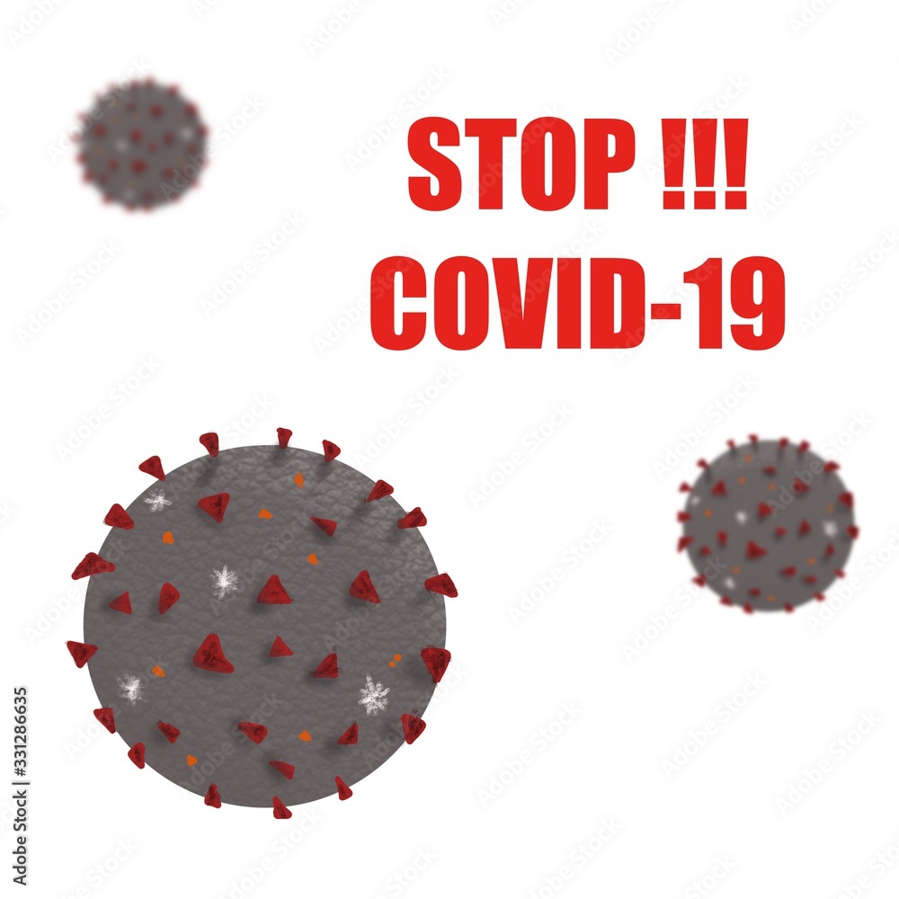 Coronavirus Cell, 2019-nKoV. COVID-19. China 2019 nCoV respiratory coronavirus causative agent in the world. Dangerous disease. Illustration of a coronovirus. Place for your text. Poster Coronavirus Cell, 2019-nKoV. COVID-19. China 2019 nCoV respiratory coronavirus causative agent in the world. Dangerous disease. Illustration of a coronovirus. Place for your text. Poster