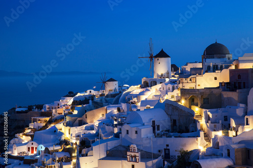 View of Oia by night © Frédéric Prochasson