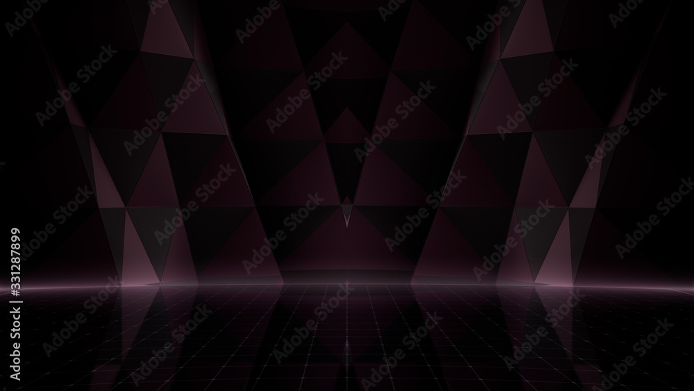 Obraz premium Simple Design Geometric Stage Theater business 3D illustration background.