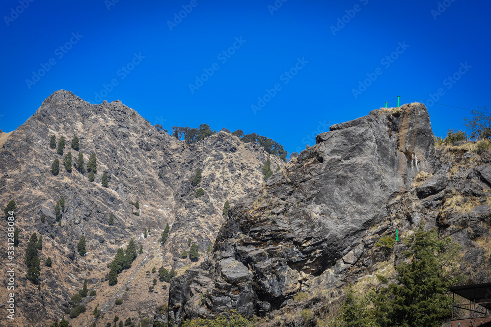 rocks in the mountains in nainital uttarakhand India