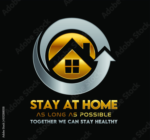 Stay at home as long as possible to prevent the spread of Germ  sign