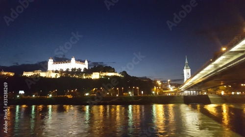 Canvas Print Bratislava at night
