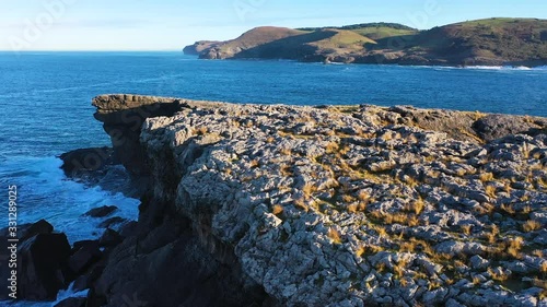 Cave of La Ojerada, Ajo, Bareyo Municipality, Cantabrian Sea, Cantabria, Spain, Europe photo