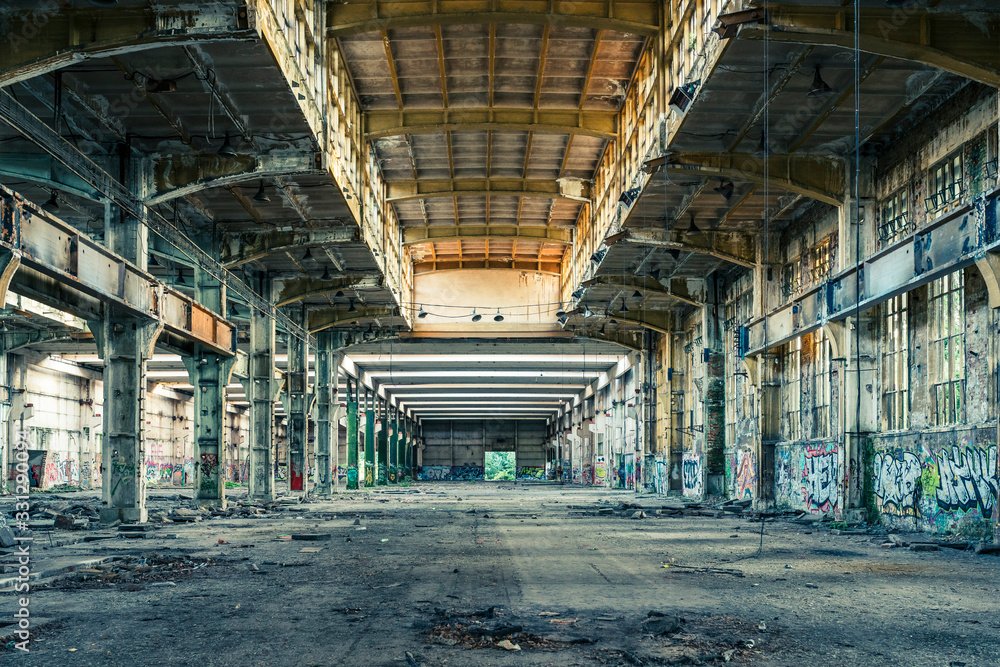 Abandoned factory building