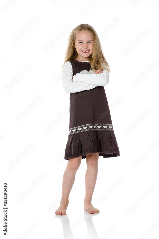 Young girl on white bacground Young girl on white bacground