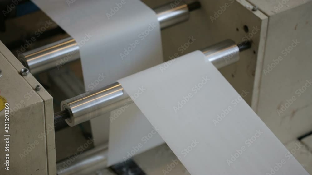 Paper production at paper manufacturing factory Paper production at paper manufacturing factory