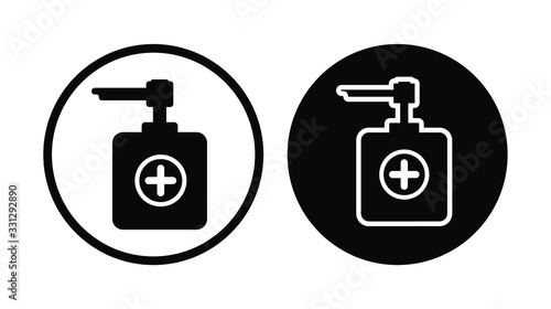 sanitise icon on white background