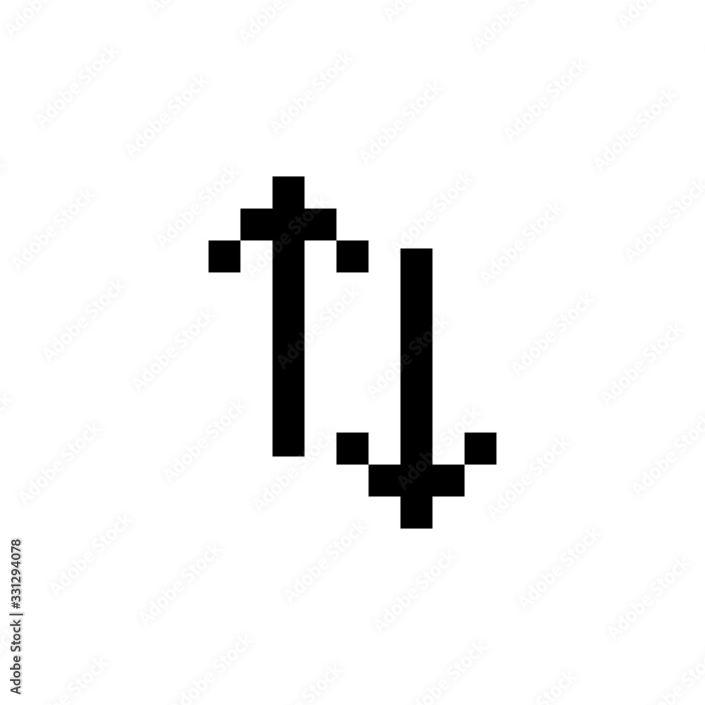 statistic, graph, business, up, down and arrow icon. Perfect for application, web, logo, game and presentation template. icon design pixel art and line style statistic, graph, business, up, down and arrow icon. Perfect for application, web, logo, game and presentation template. icon design pixel art and line style
