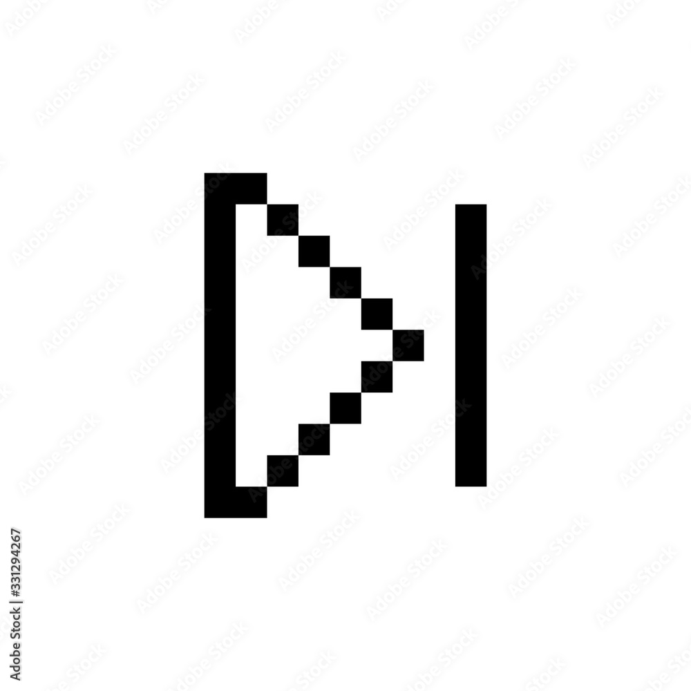 next, forward, back, reverse, previous, player and arrow icon. Perfect for application, web, logo, game and presentation template. icon design pixel art and line style