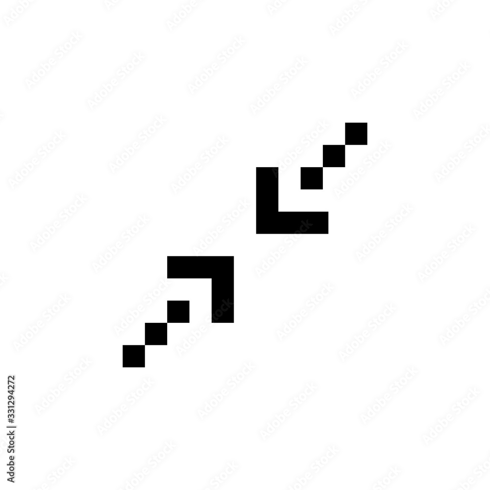 insert, minimize, maximize and arrow icon. Perfect for application, web, logo, game and presentation template. icon design pixel art and line style insert, minimize, maximize and arrow icon. Perfect for application, web, logo, game and presentation template. icon design pixel art and line style