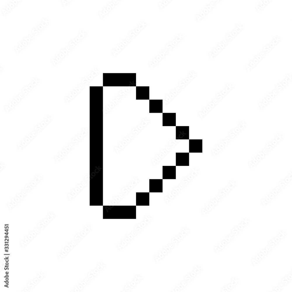 play, player, audio and arrow icon. Perfect for application, web, logo, game and presentation template. icon design pixel art and line style play, player, audio and arrow icon. Perfect for application, web, logo, game and presentation template. icon design pixel art and line style