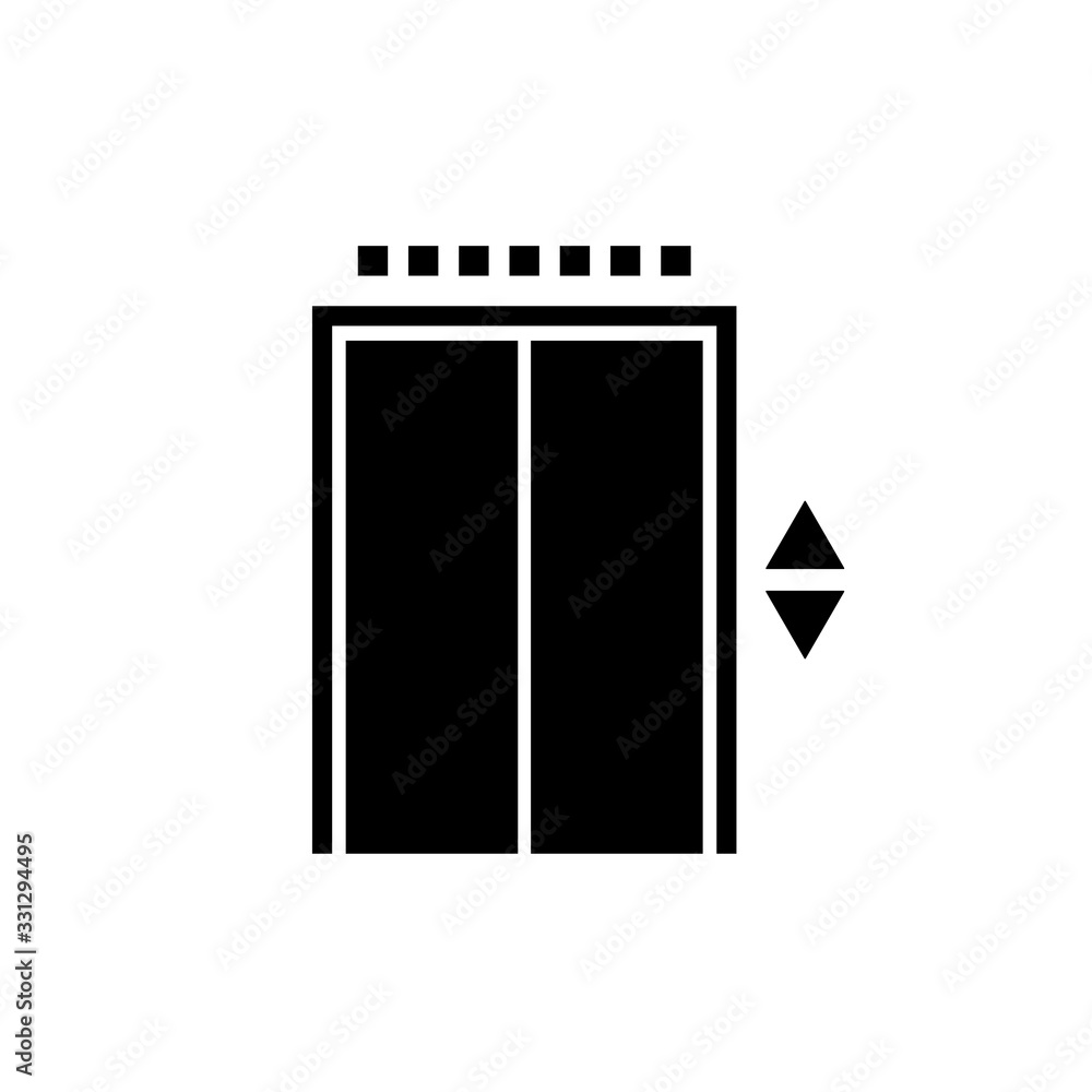 Elevator icon, logo isolated on white background Elevator icon, logo isolated on white background