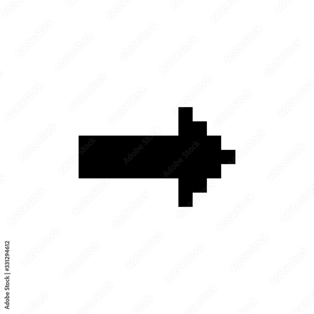 Fototapeta premium next, skip, up, down, left, right and arrow icon. Perfect for application, web, logo, game and presentation template. icon design pixel art and solid style