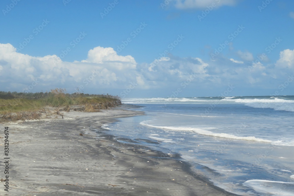 Beautiful ocean view on Atlantic coast of North Florida