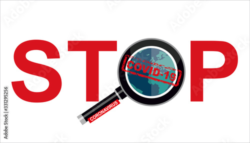 Stop Wuhan coronavirus 2019-nCoV concept. Dangerous chinese Covid-19 coronavirus. Dangerous chinese ncov corona virus, SARS pandemic risk alert