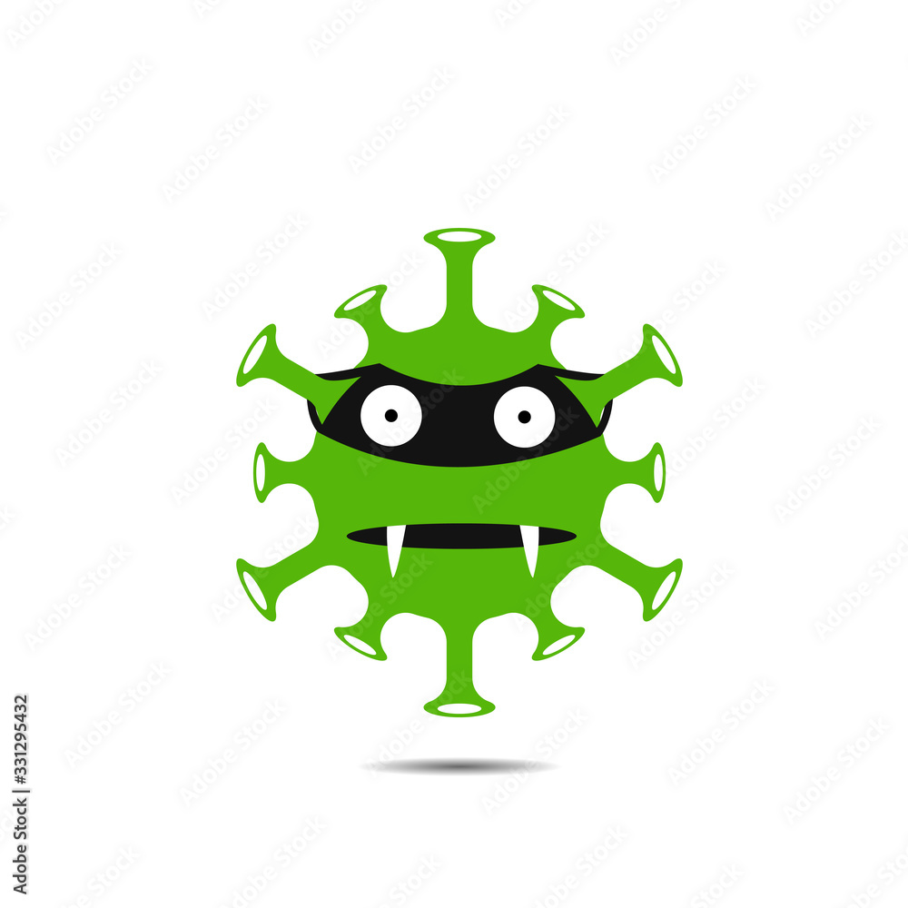 Green coronavirus monster