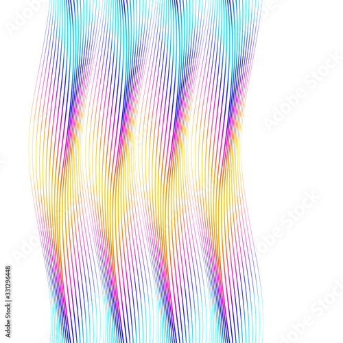 Abstract vertical wavy stripes on white background02