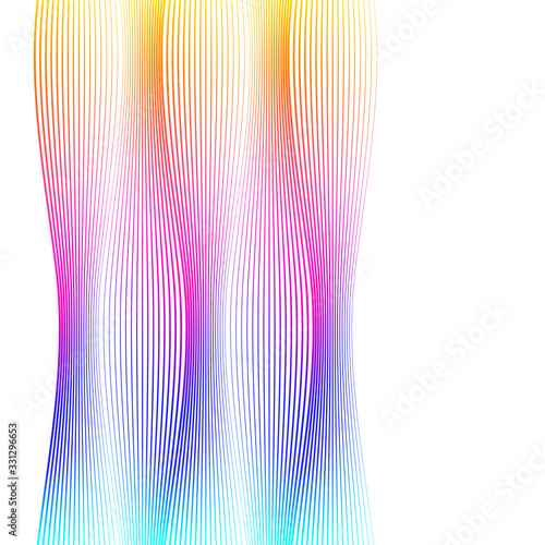 Abstract vertical wavy stripes on white background04