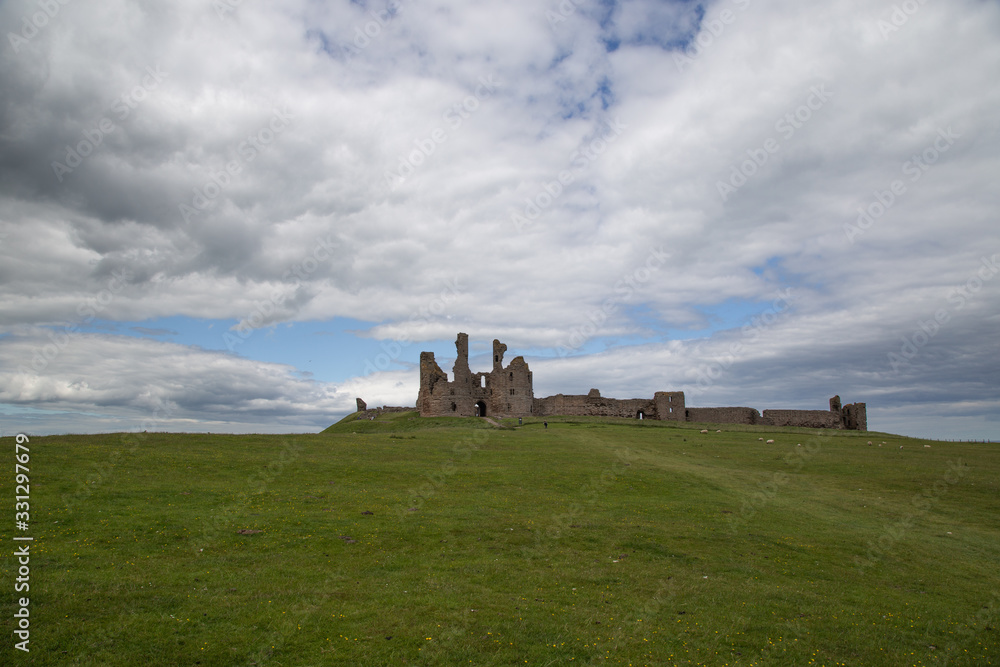 Dunstanburgh Castle in Northumberland United Kingdom